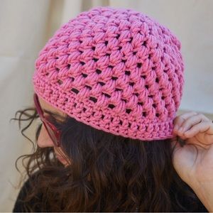 Bubblegum Pink Handmade Crochet Beanie